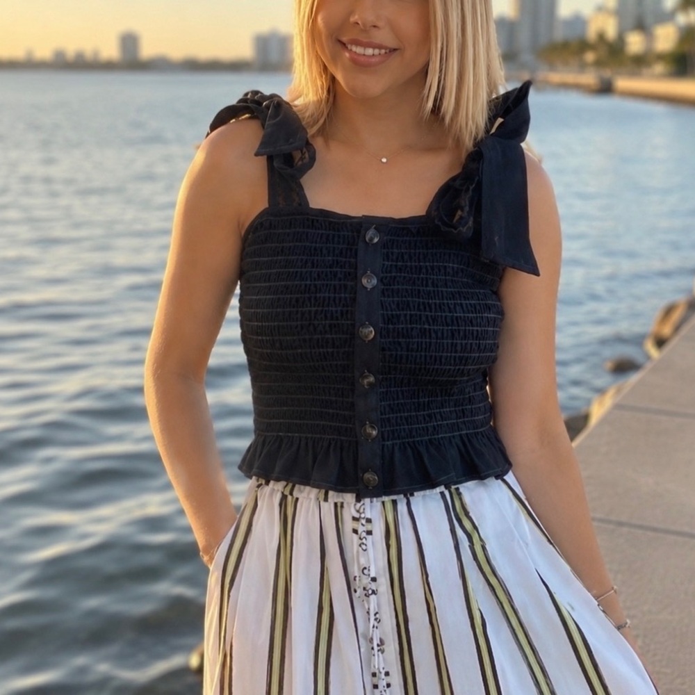 IVY DENIM TOP- EMILY LOVELOCK NWT